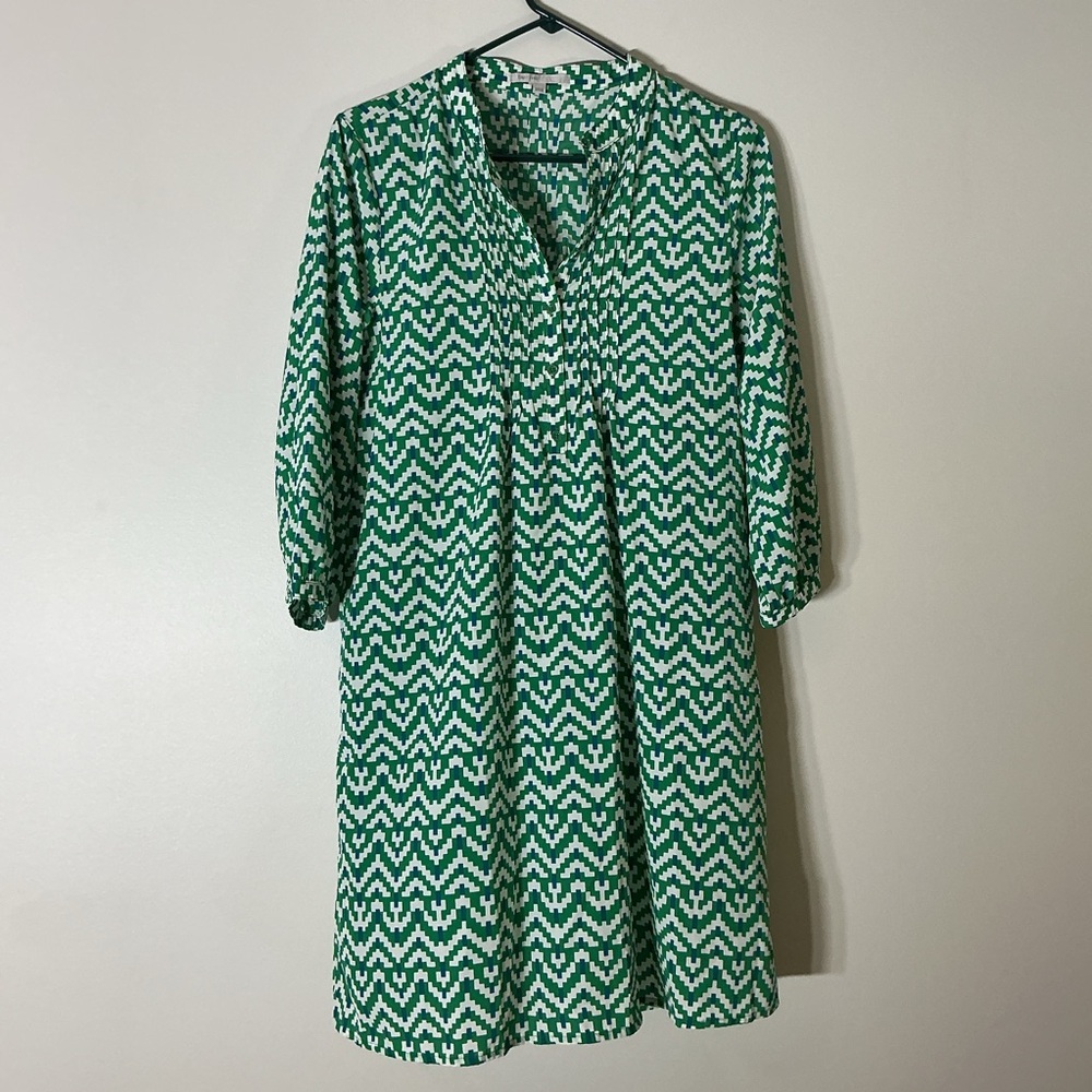 GAP Geometric Green and Blue Dress